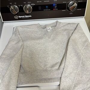 Aerie Offline crop sweatshirt (Light Gray)